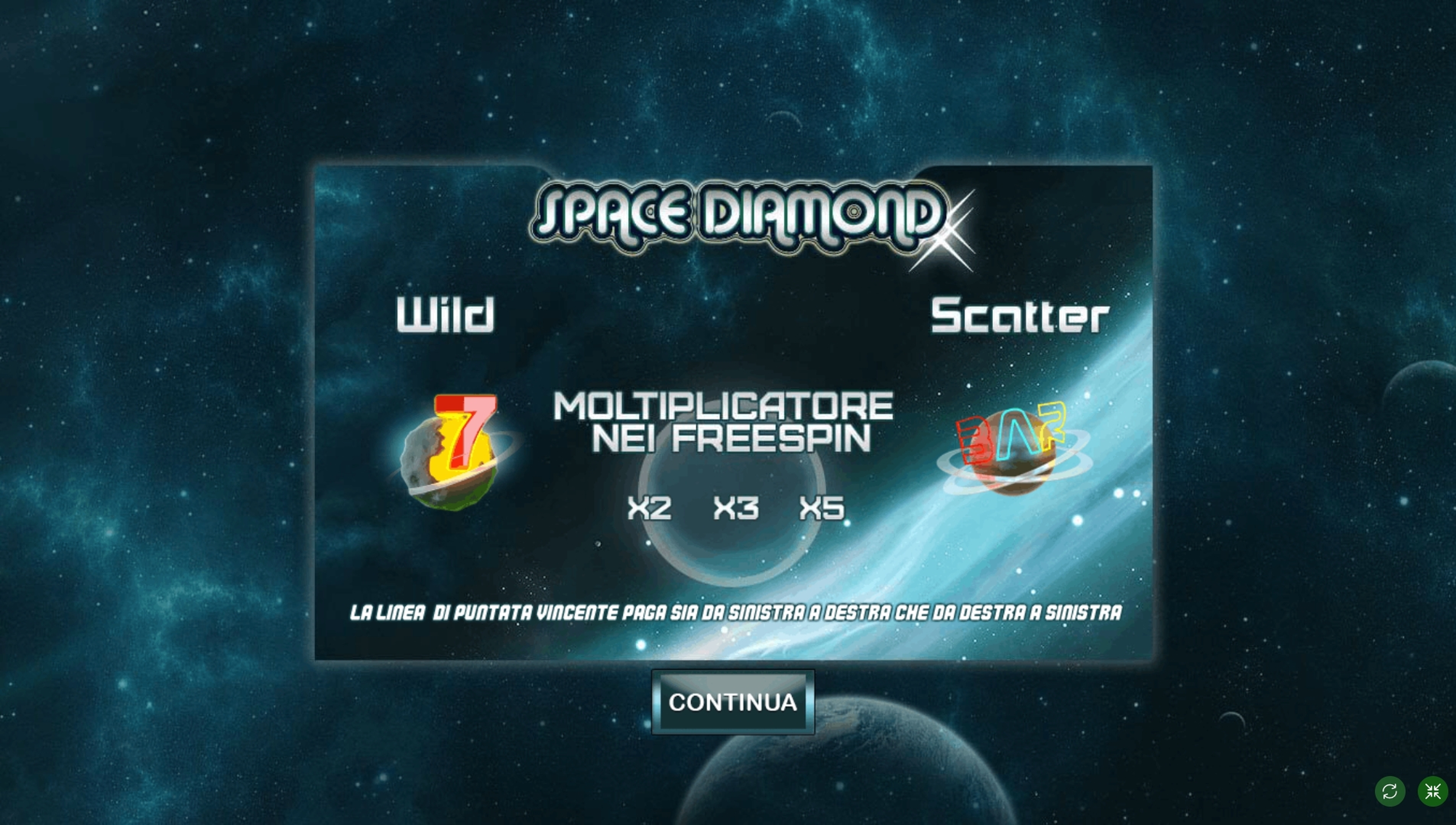 Play Space Diamond Free Casino Slot Game by Tuko Productions