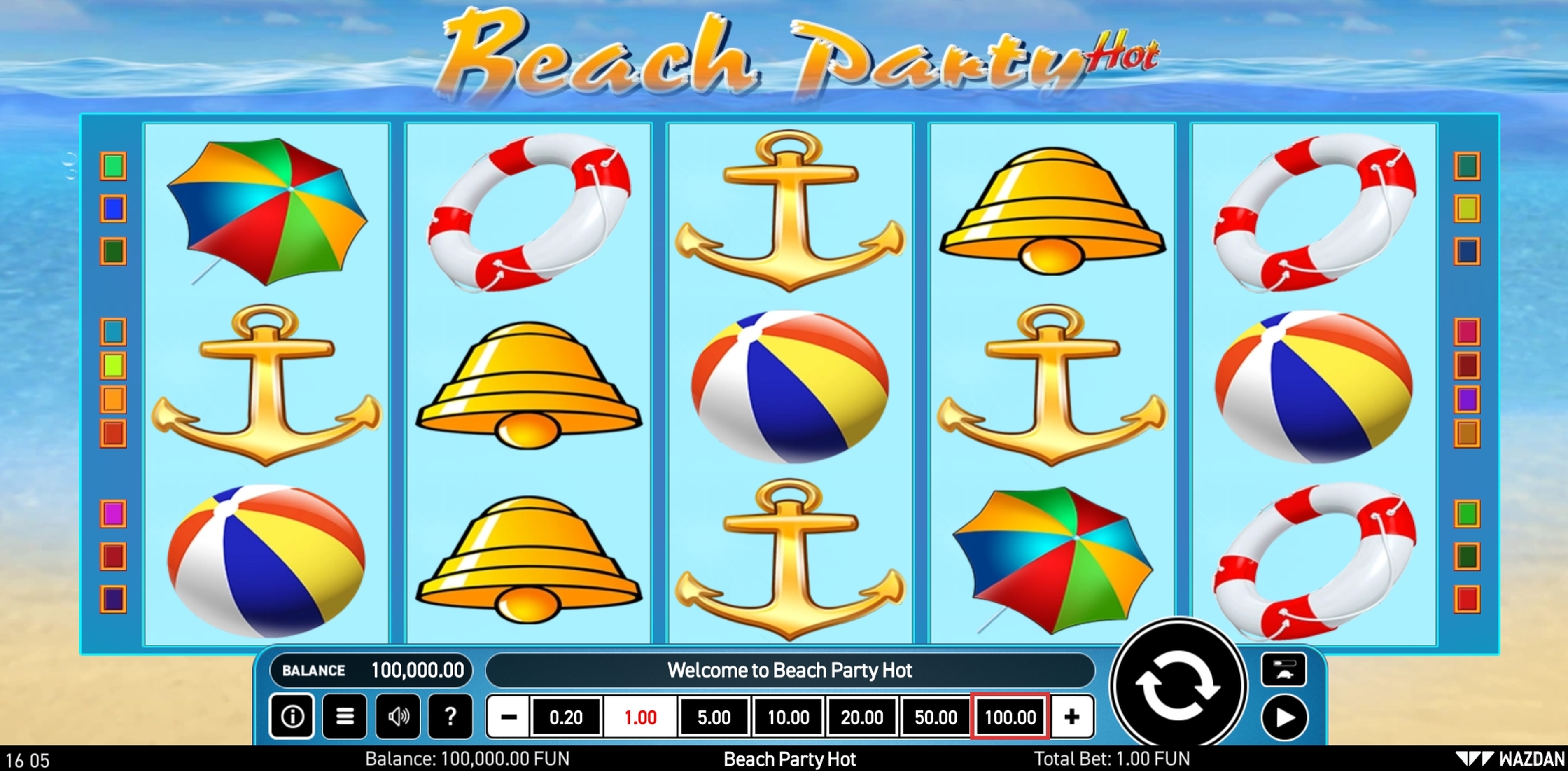 Reels in Beach Party Hot Slot Game by Wazdan