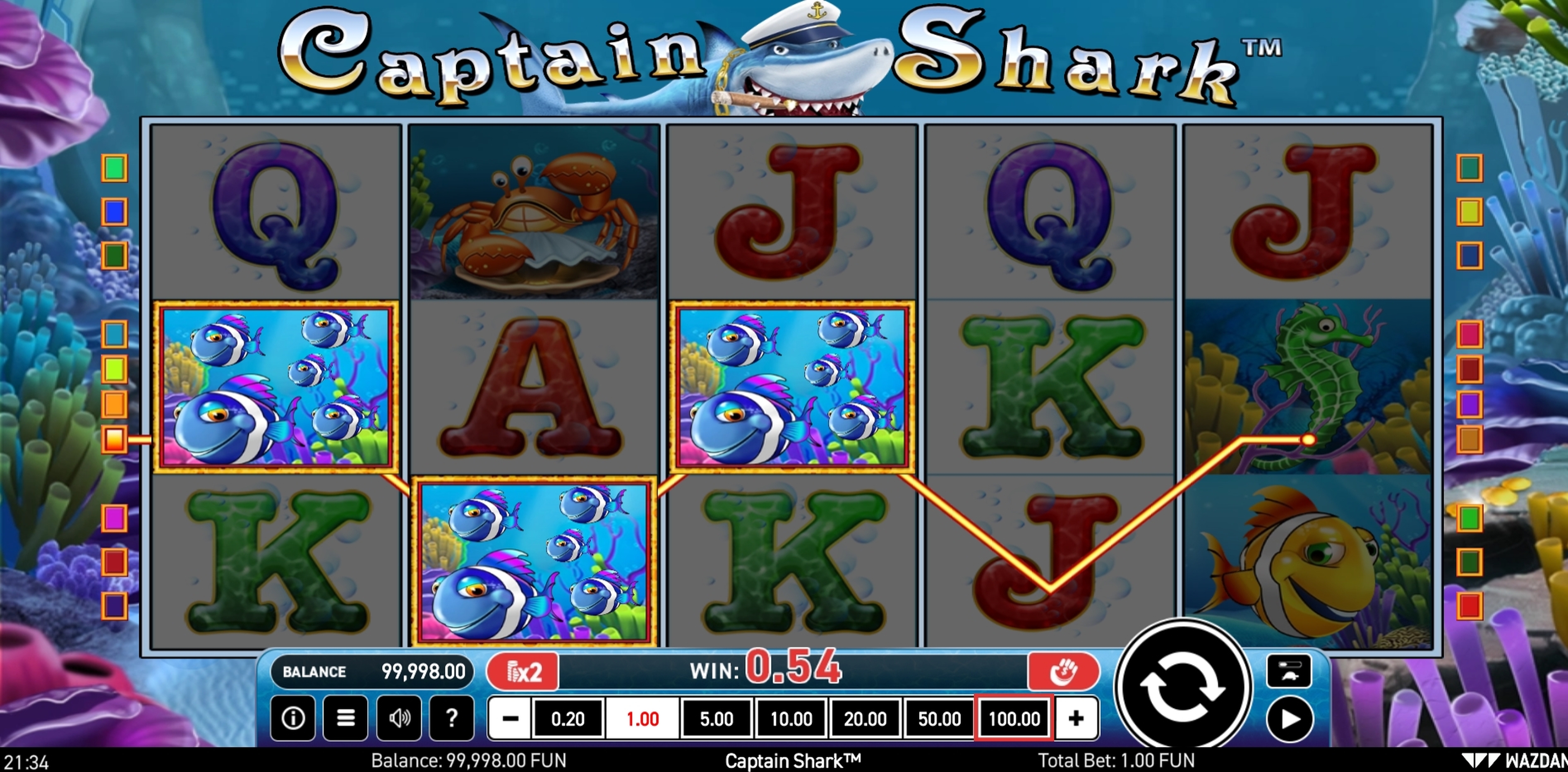 Win Money in Captain Shark Free Slot Game by Wazdan