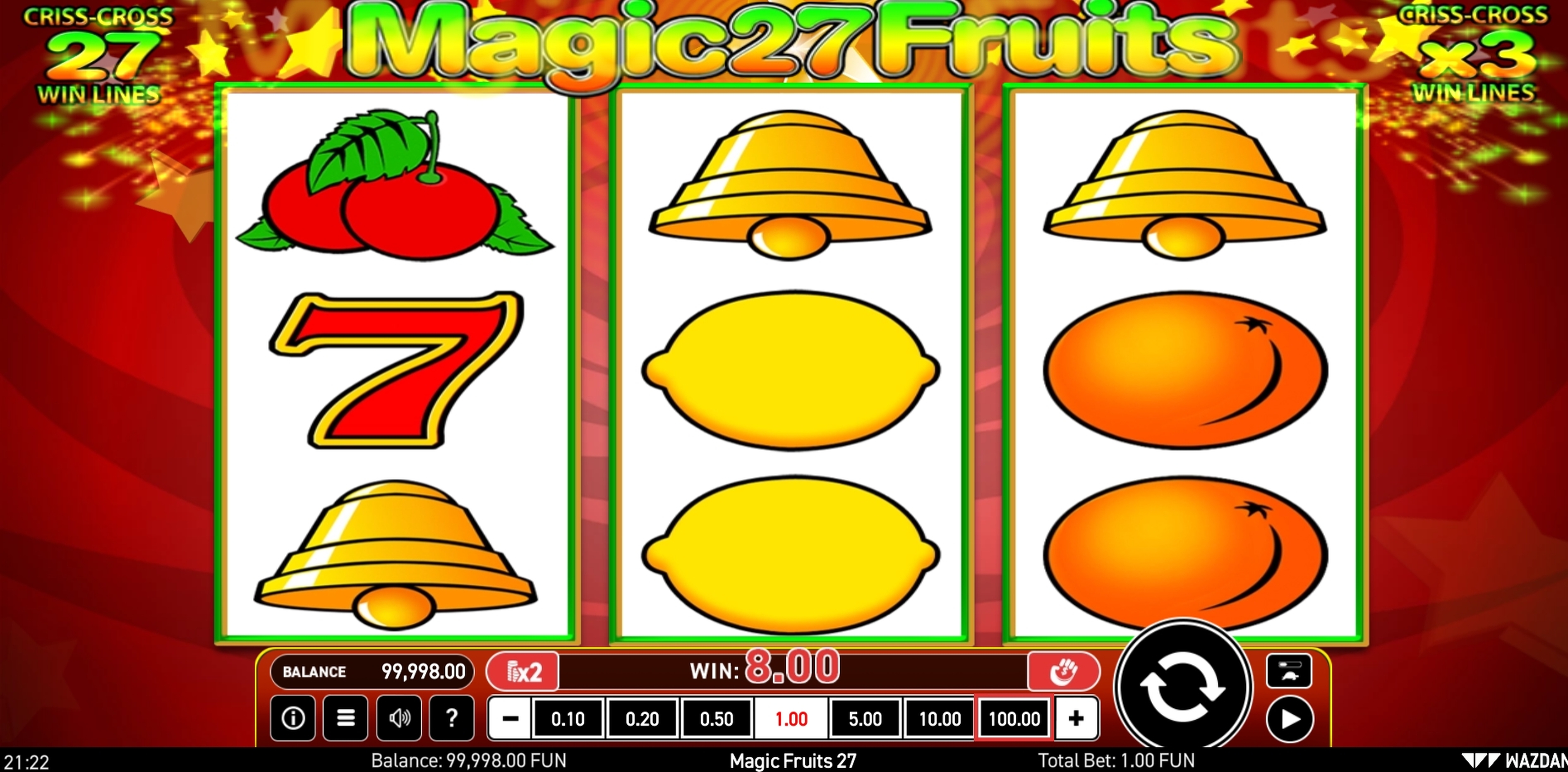 Win Money in Magic Fruits 27 Free Slot Game by Wazdan