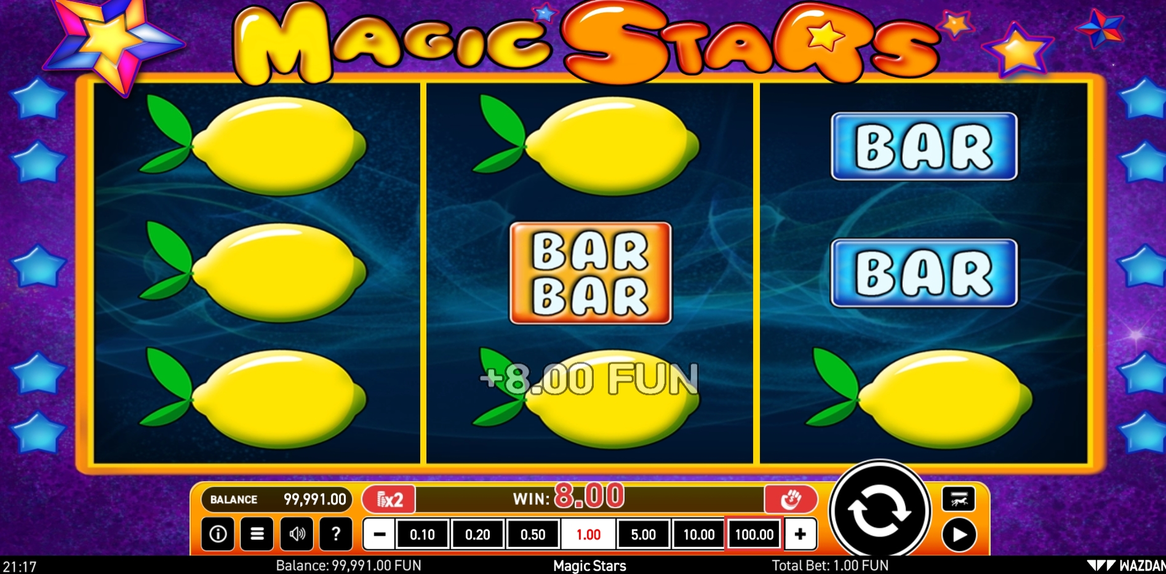 Win Money in Magic Stars Free Slot Game by Wazdan