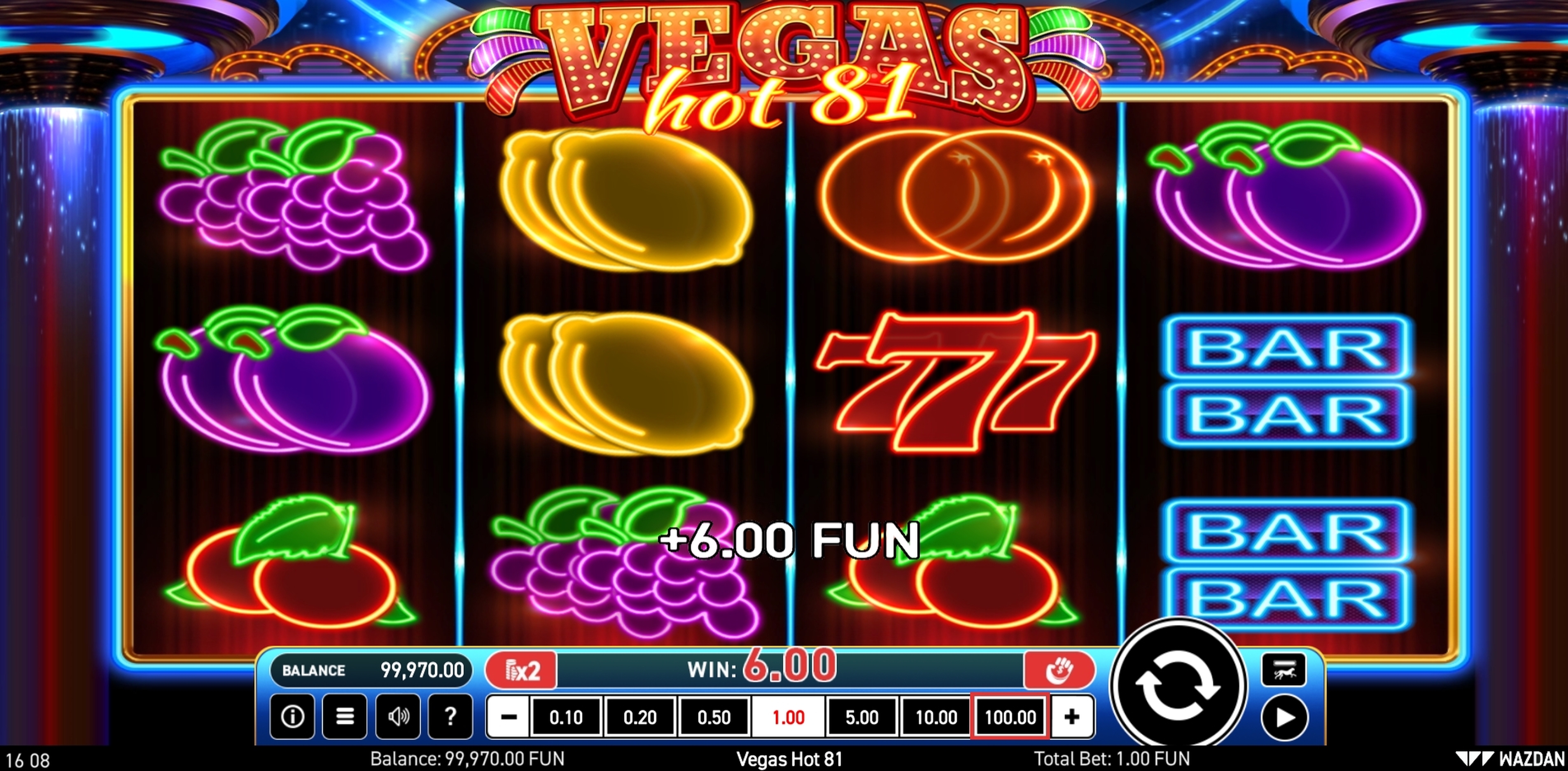 Win Money in Vegas Hot 81 Free Slot Game by Wazdan