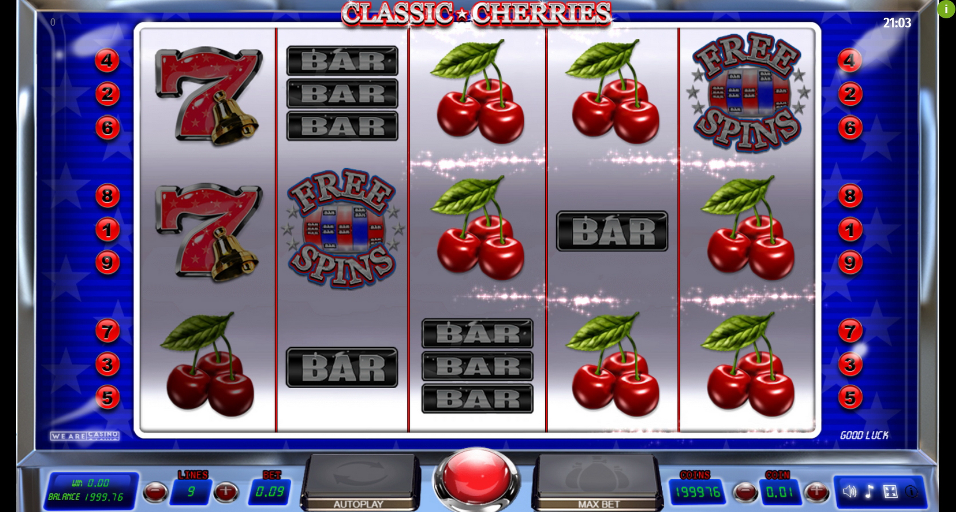 Win Money in Classic Cherries Free Slot Game by We Are Casino