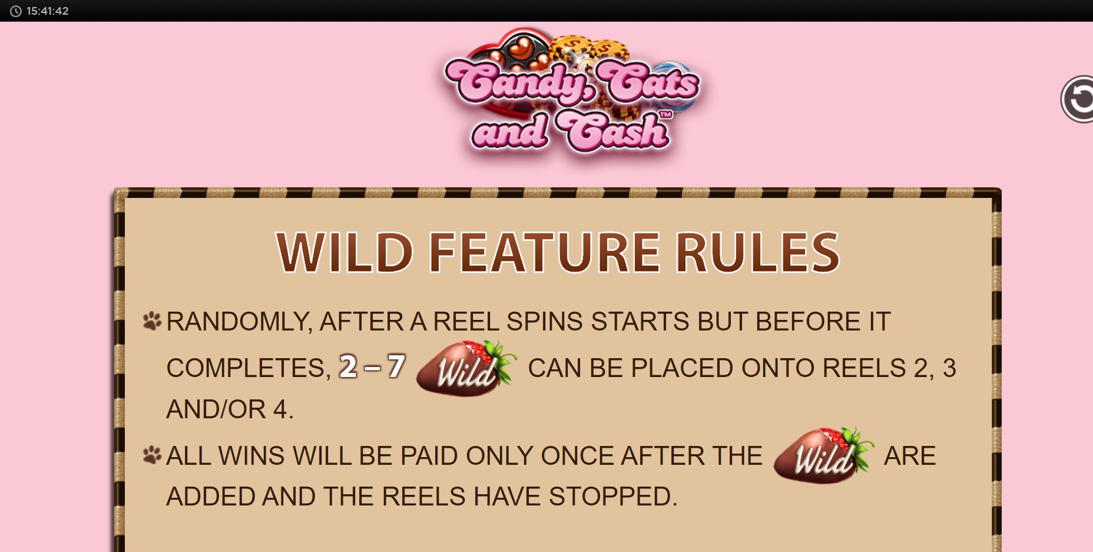 Info of Candy Cats and Cash Slot Game by Wild Streak Gaming