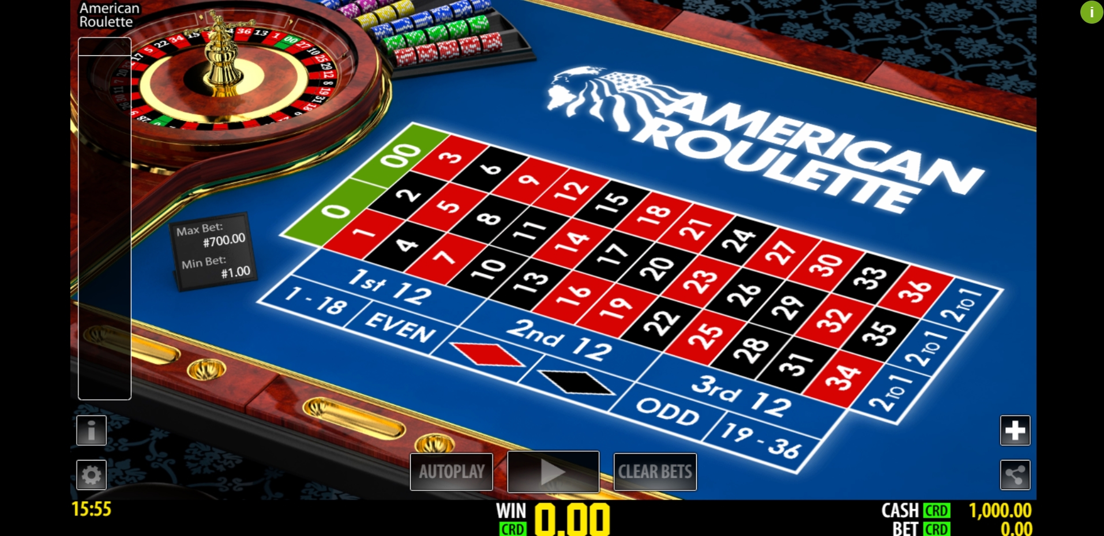 Reels in American Roulette Pro Slot Game by World Match