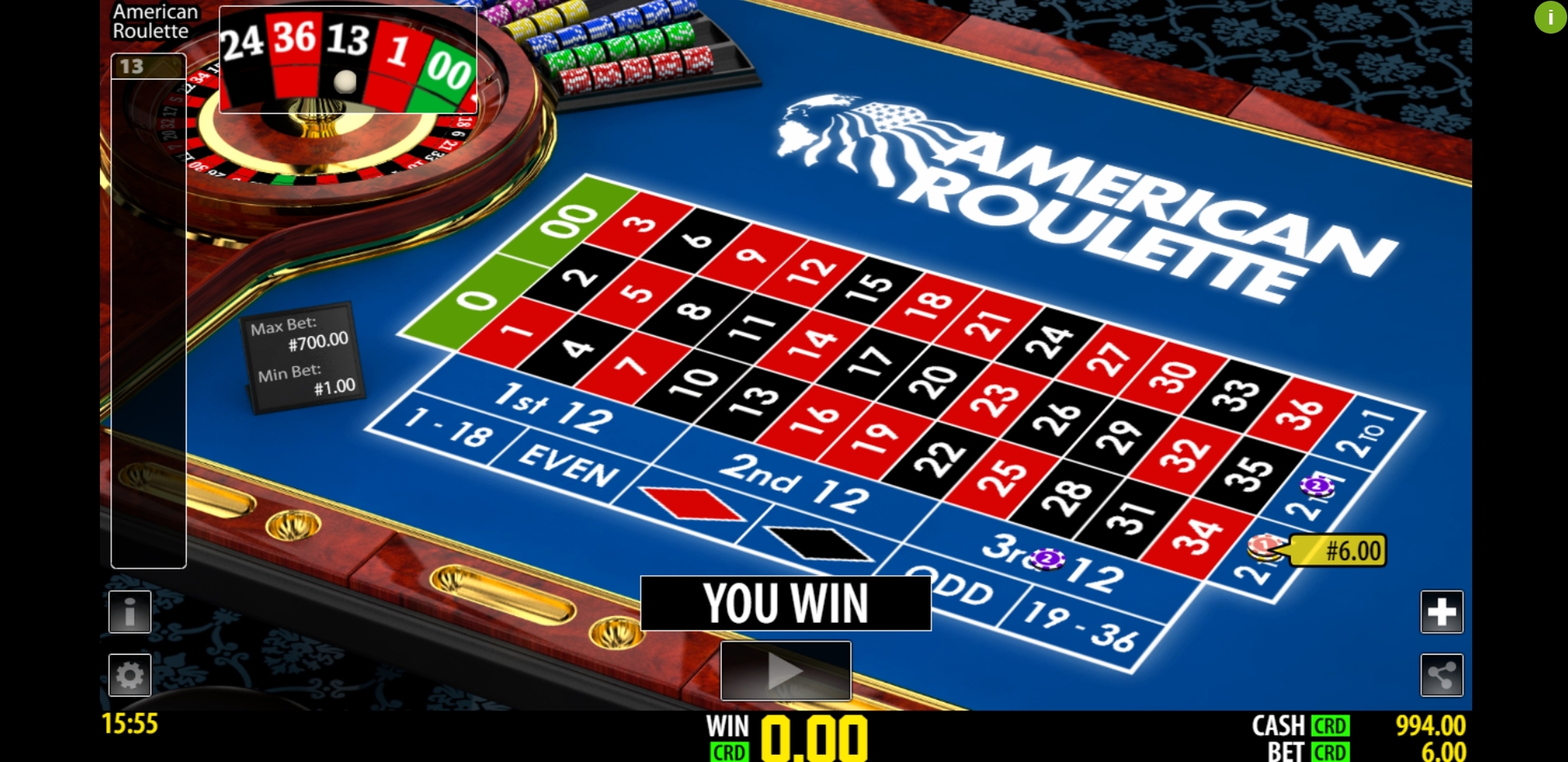 Win Money in American Roulette Pro Free Slot Game by World Match