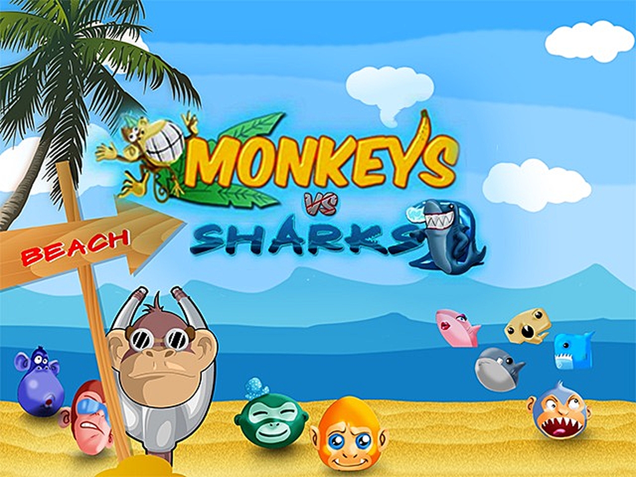 The Monkeys vs Sharks HD Online Slot Demo Game by World Match