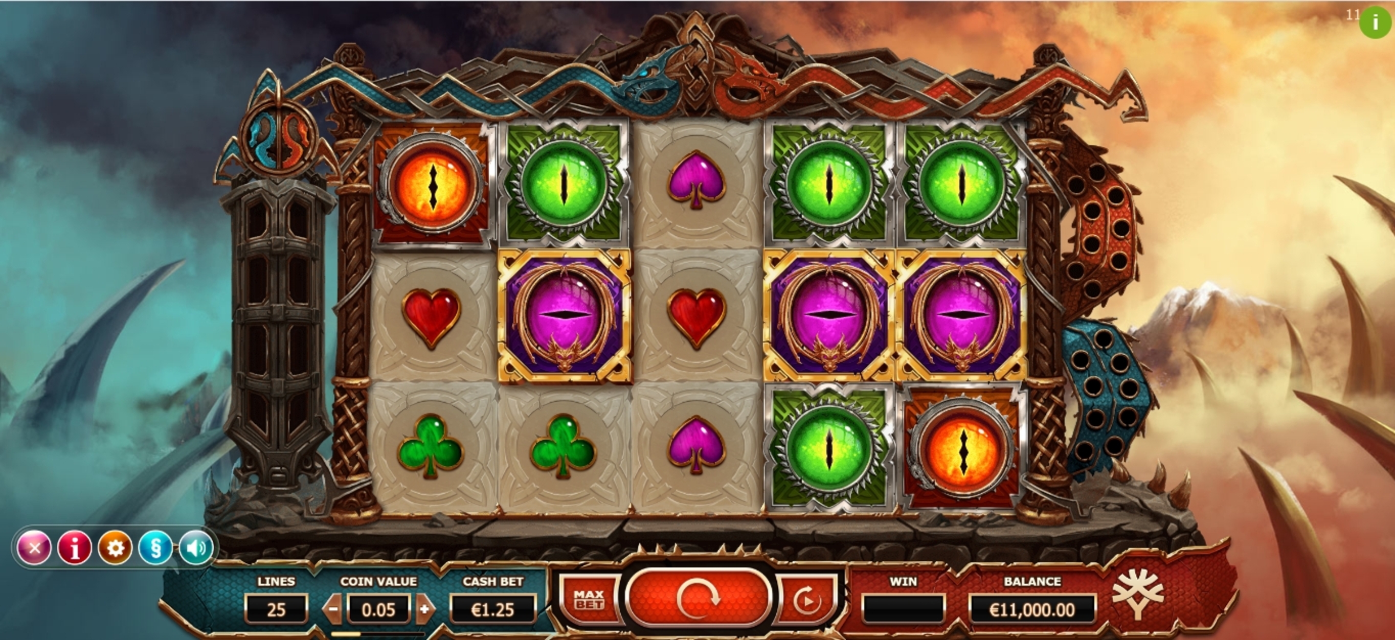 Reels in Double Dragons Slot Game by Yggdrasil Gaming