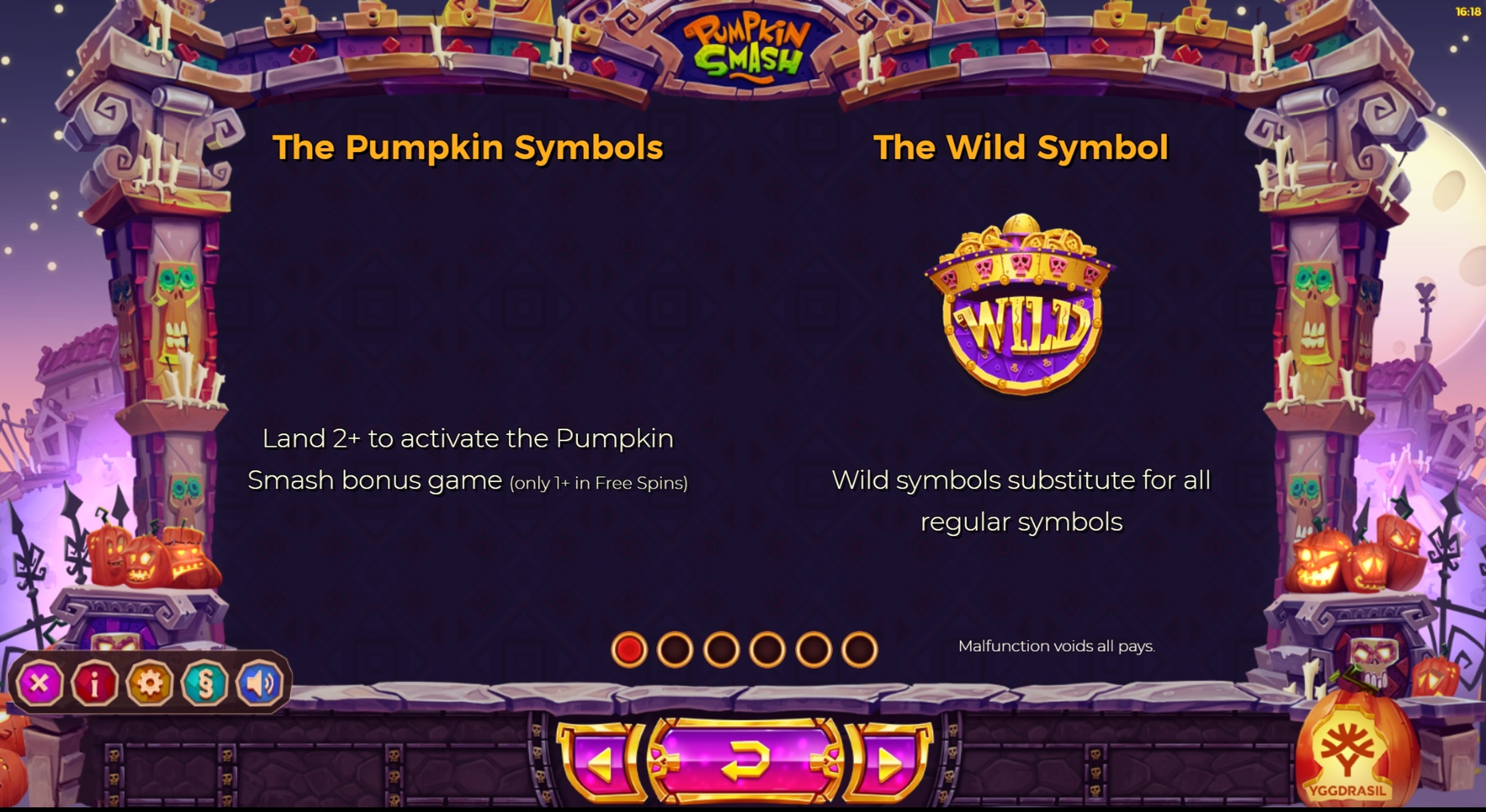 Info of Pumpkin Smash Slot Game by Yggdrasil Gaming