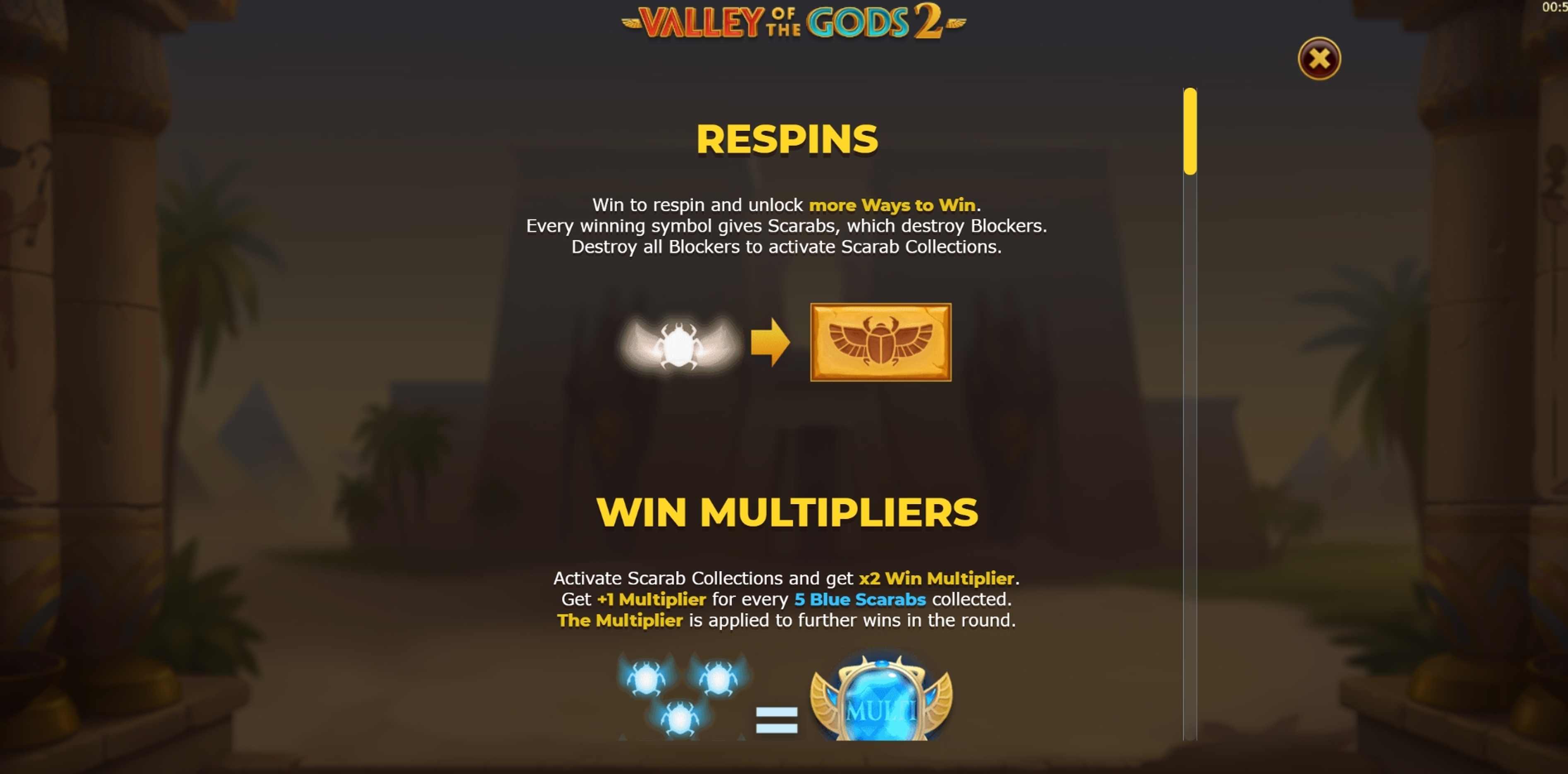 Info of Valley Of The Gods 2 Slot Game by Yggdrasil Gaming
