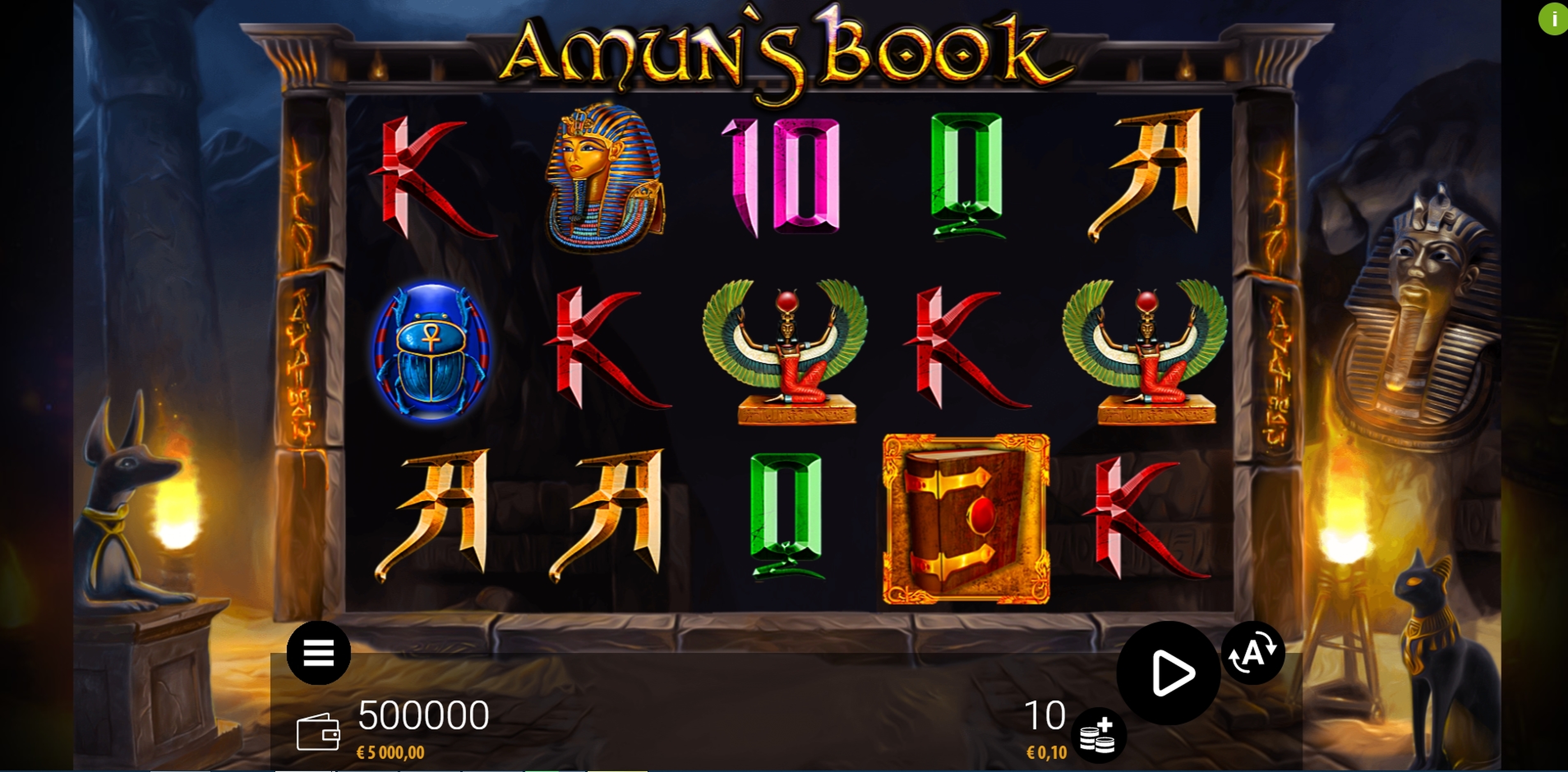 Reels in Amuns Book HD Slot Game by ZEUS PLAY